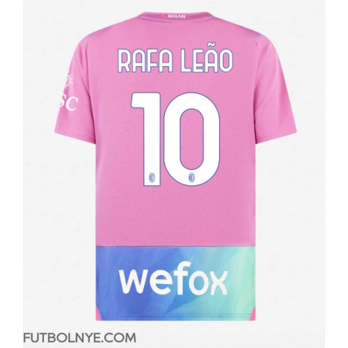Camiseta AC Milan Rafael Leao #10 Tercera Equipación 2023-24 manga corta